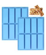 Sinirttou Silicone Chocolate Bar Mold 8 Cavities Rectangular Blue 2 Pack - €9,92 EUR