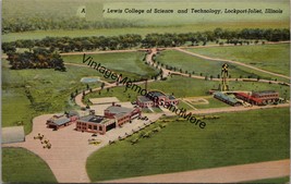 Air View Lewis College of Science &amp; Technology Lockport-Joliet IL Postcard PC333 - £5.52 GBP