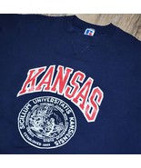 Vintage Russell Athletic Kansas Jayhawks Crewneck Sweatshirt XL USA Made - $746.18 MXN