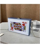 Fun Fashion Poker Print B Style Women Casual Clutch Bag Chain Purse Shou... - £24.16 GBP