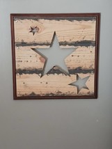 handmade wood star wall art - £63.94 GBP