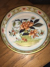 Vintage Daher Decorated Ware Small Metal Tray England Floral Design Nice - £21.16 GBP