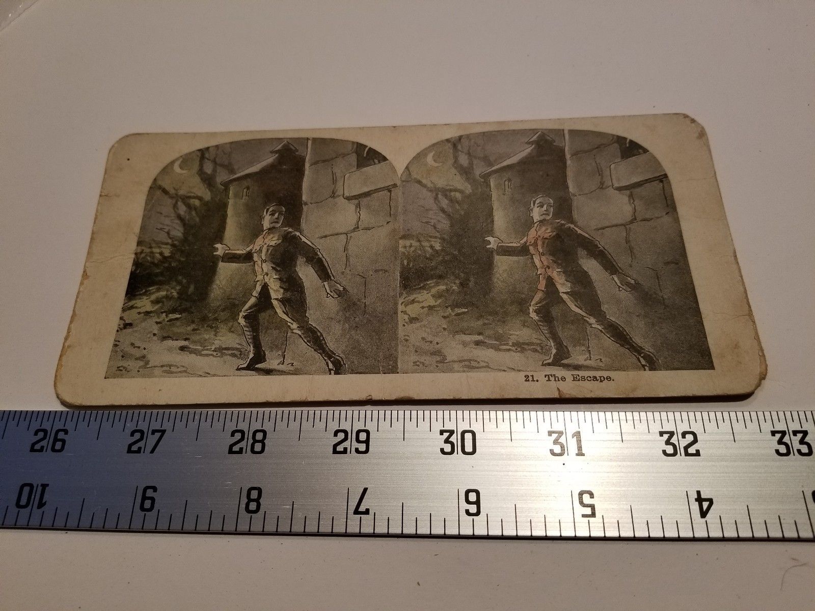 Home Treasure The Escape Stereoview Card Military Uniform Soldier Man #2... - $23.74