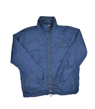 Vintage LL Bean Windbreaker Jacket Mens L Navy Unlined Warm Up Nylon Ful... - £18.36 GBP