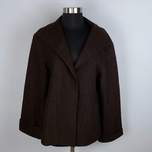 Hilary Radley Studio Brown Wool Blend Winter Coat Women&#39;s Size S Small - £47.47 GBP