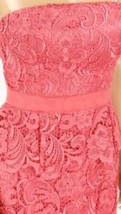 Cache&#39; Women&#39;s Dress Coral Laced Peplum Fully Lined Size 2 NWT $228 - £61.29 GBP