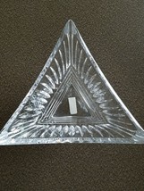 Mikasa ~ 11.25&quot;  x 7&quot; Triangular Serving Bowl ~ Twilight ~ Clear ~ Cut G... - £59.78 GBP