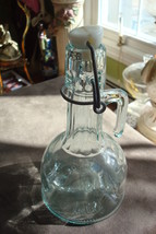 Covered decanter made in Italy, AIR TIGHT COVER 7&quot; tall  [*GL7] - £19.55 GBP