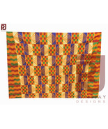 Kente Handwoven Cloth Asante Ghana Ashanti African Art Textile Fabric 6 ... - $299.92 CAD
