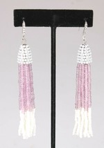 INC International Concepts Color Argento Viola Bianco Con Nappa Orecchin... - $12.97