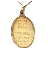 NOS POPE JOHN PAUL II STERLING NECKLACE &amp; CHAIN ST LOUIS PASTORAL VISIT ... - $455.18 MXN