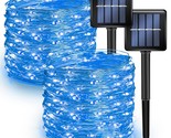 2 Pack Solar String Lights Outdoor, 39.4 Ft 120 Led Solar Powered Waterp... - $27.99