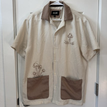 Malibu by Drill Clothing Co. Shirt Button Up Mushroom Themed Men’s Small - $43.95