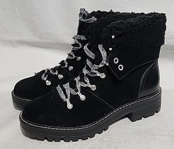 Time and Tru Teen Cozy Black Hiker Boots (Size 9) - New (No Box) - £13.38 GBP