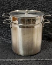 All Clad Large Pot Steamer With Colander Pasta Basket &amp; Lid Stainless Steel 14qt - £118.97 GBP