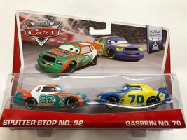 Disney Pixar Cars 2-pack Sputter Stop No. 92 &amp; Gasprin No. 70 - £25.57 GBP