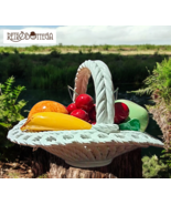 Fruit basket in fine hand-decorated ceramic - $1,480.52 MXN