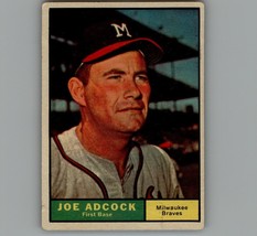 1961 Topps Baseball Joe Adcock Milwaukee Braves #245 - £2.42 GBP