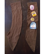 Girl Scouts Brownies #01440 Sashes Lot of 2 1 Unused/1 With Patches 1990&#39;s - $39.50