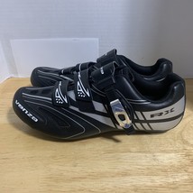 Venzo MX Three Strap Cycling Bicycle Bike Shoes Black &amp; White, Mens US 1... - $23.28