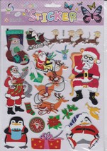 3D Xmas Santa Clause Christmas Craft Kindergarten Sticker 25x20 cm/10x8 inch - £3.51 GBP
