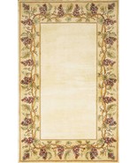 9&#39; X 13&#39; Ivory Wool Floral Hand Tufted Area Rug - $3,081.41 CAD