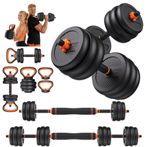 Adjustable Dumbbells,70Lbs Free Weight Set with Connector,5 In1 Dumbbell... - $100.14