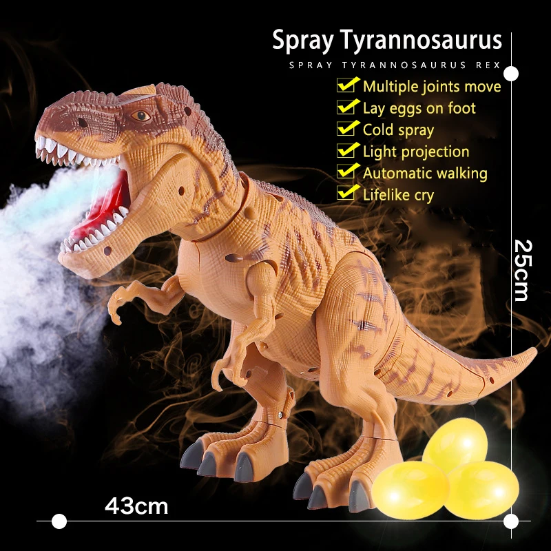 Alking jet dinosaur world with mechanical voice tyrannosaurus rex luminous egg children thumb200