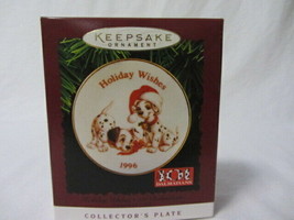 Hallmark Keepsake Ornament Collector&#39;s Plate 101 Dalmatians Mib 1996 - £4.73 GBP
