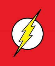 DC Comics Justice League Flash Logo Plush Fleece Throw Blanket 50x60 - $15.11