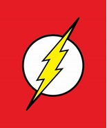 DC Comics Justice League Flash Logo Plush Fleece Throw Blanket 50x60 - £12.04 GBP