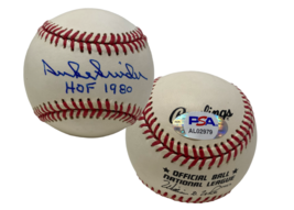 Duke Snider Autographed Dodgers &quot;HOF 1980&quot; Official MLB Baseball PSA - £85.61 GBP
