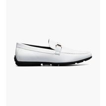 Stacy Adams Sheridan Moc Toe Bit Slip On Shoes White Patent 25761-122 image 2