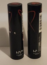 2 NYX Shout Loud Satin Lipstick Red Haute/ Cherry Charm *SEALED - £9.64 GBP