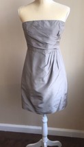 J Crew Womens Selma Silk Taffeta Taupe Formal Party Dress Sz 4 New Strap... - £31.87 GBP