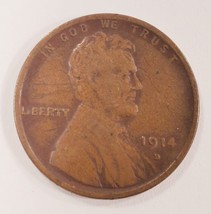 1914-D 1C Lincoln Cents En Fin État, Marron Couleur, Fort Détail pour Grade - $314.88