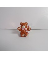 Holiday Christmas Teddy Bear Wearing Winter Scarf 1 1/4&quot; Miniature Figurine - £3.14 GBP