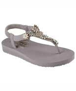 Skechers Cali Meditation Glass Daisy Yoga Size 8 Floral Sandals Taupe Th... - $734.44 MXN