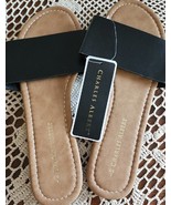 Charles Albert ~ Slip On ~ Open Toe ~ BLACK Strap Sandals ~ Size Large (... - $365.35 MXN