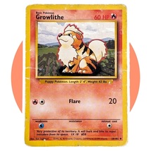 Base Set Pokemon Card (A43): Growlithe 28/102 - $2.90