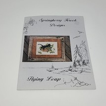 Springberry Kreek FLYING LEAP Cross Stitch Leaflet Only OOP Black Kitten - $7.91