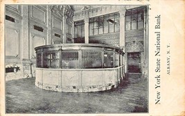 Albany New York~State National BANK-INTERIOR VIEW~1909 Advertising Postcard - £7.07 GBP