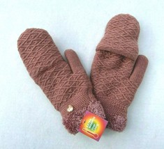 Women Winter Glove Mitten Fingerless Insulated Knit w/ Fuzzy lining Thic... - $10.39