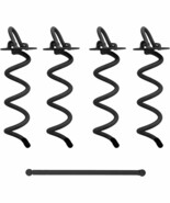 Heavy Duty Ground Screw Anchor Twist Stakes, 8 Inch, 7Penn Spiral, 4 Pack. - $37.93
