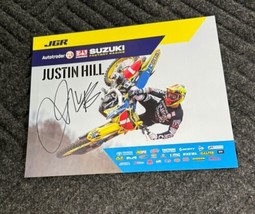 Justin Hill #1 Joe Gibbs Racing Suzuki Signed Small Poster - $14.49