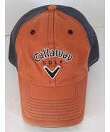 Callaway Golf Hat Embroidered Brown Black Mesh Back Adjustable Breathable - $14.99