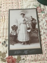 Brooklyn New York Antique Cabinet Photo Bride Married Wife Young Woman Girl CUTE - £12.11 GBP