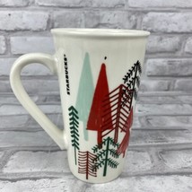 Starbucks Tall Holiday Christmas Tree Tall Latte Mug 14 oz Red Green Black  - £9.57 GBP