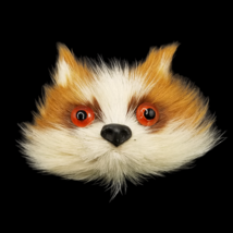 Cat Face Brooch Fur Glass Eyes Kitty Kitten Himalayan Kitschy Lapel Pin ... - $24.94