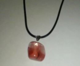 Semi Precious Stone Pendant - Rhodonite - £5.57 GBP